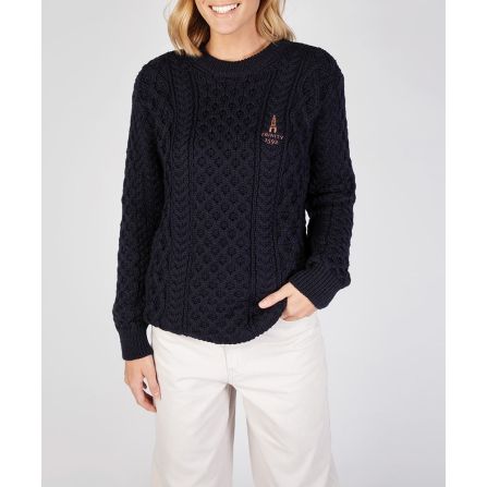 Honeycomb Stitch Blasket Aran Sweater